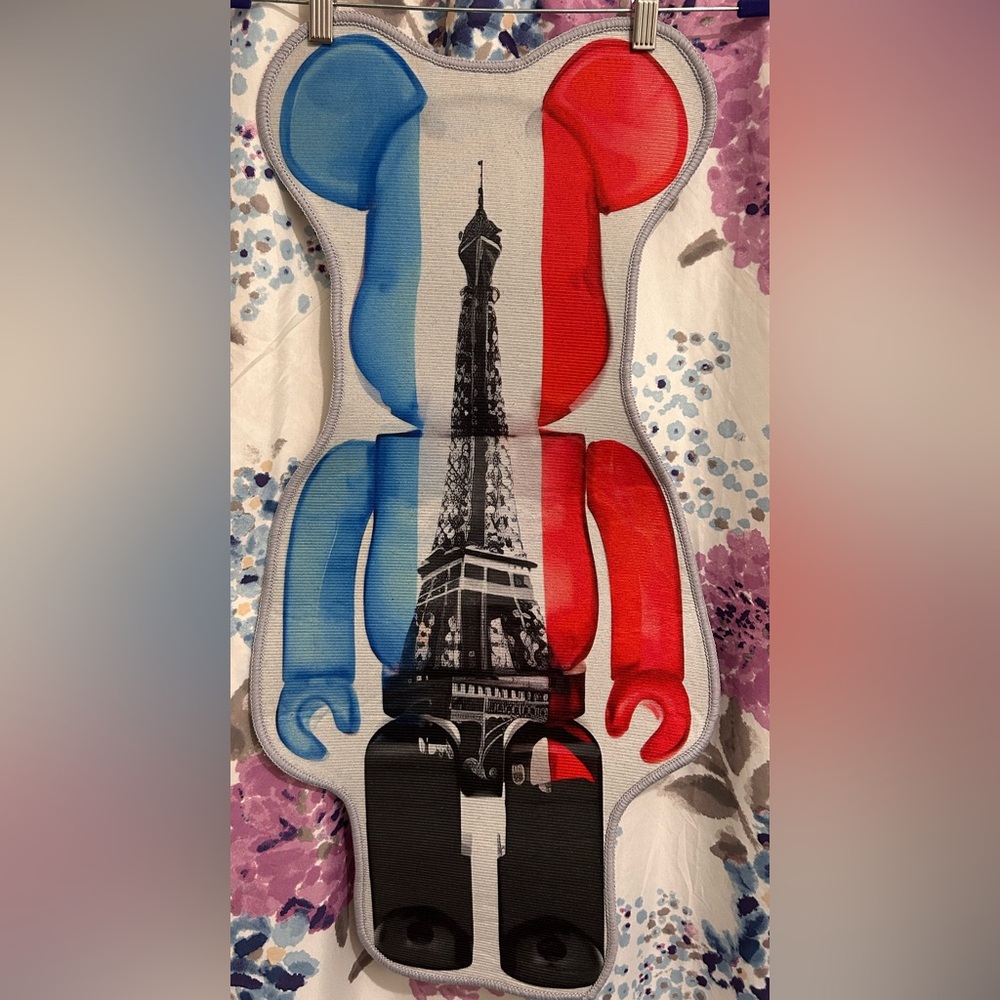 Eiffel Tower x KAWS Bearbrick Rug – Brand New | 30”x13” Accent Decor